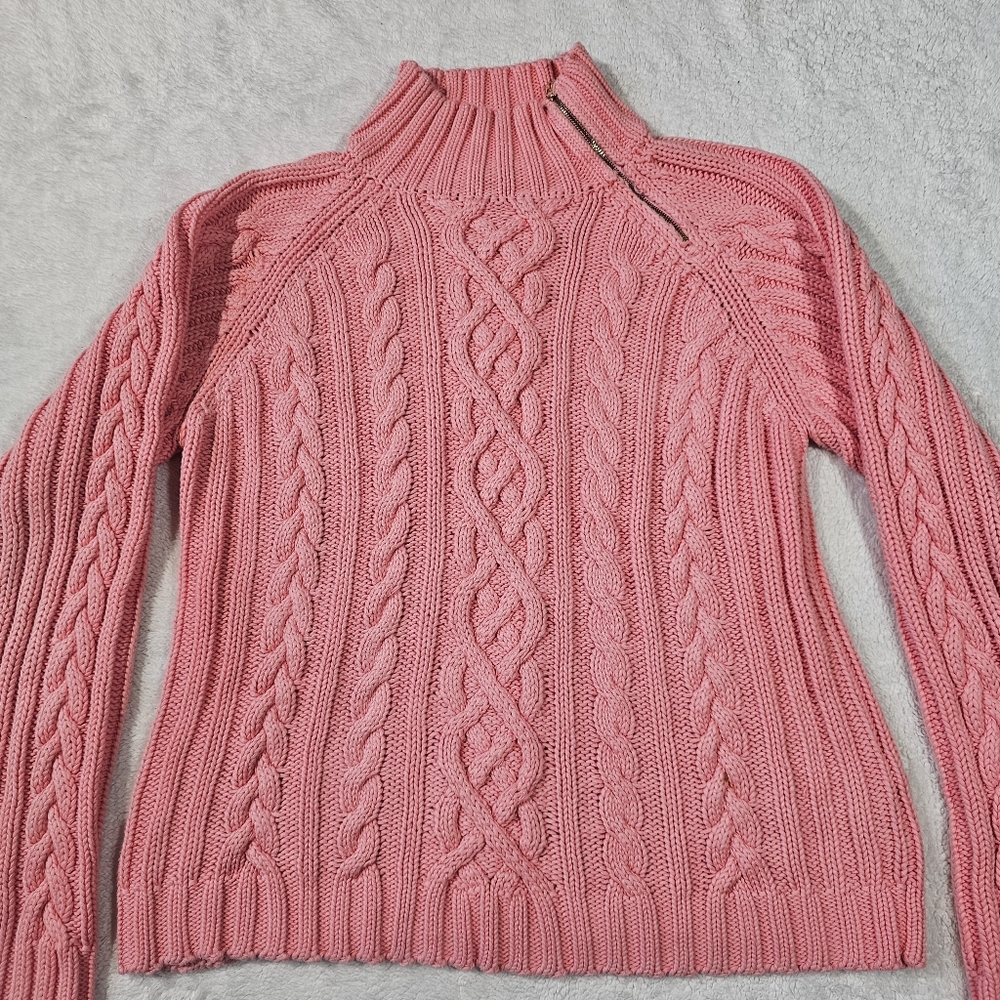 Ralph Lauren Lauren Womens Pink Cotton Sweater Size XL - Picture 2 of 7